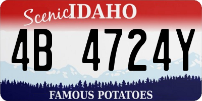 ID license plate 4B4724Y