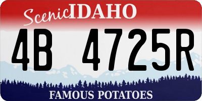 ID license plate 4B4725R