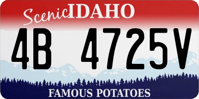 ID license plate 4B4725V
