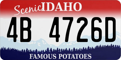 ID license plate 4B4726D