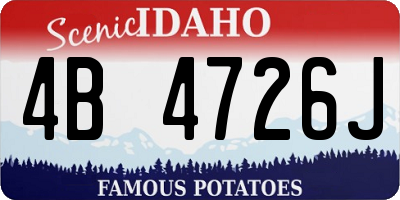 ID license plate 4B4726J