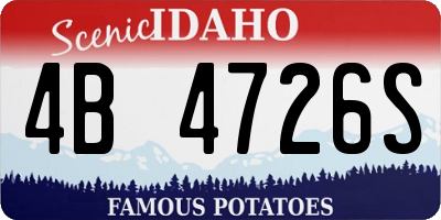 ID license plate 4B4726S