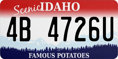 ID license plate 4B4726U
