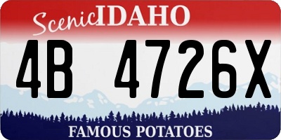 ID license plate 4B4726X