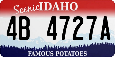 ID license plate 4B4727A