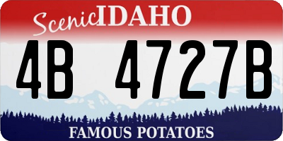 ID license plate 4B4727B