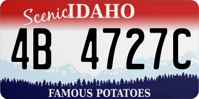 ID license plate 4B4727C