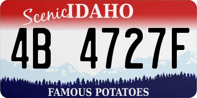 ID license plate 4B4727F