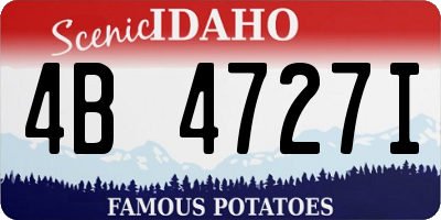ID license plate 4B4727I
