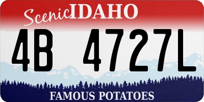 ID license plate 4B4727L