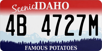 ID license plate 4B4727M