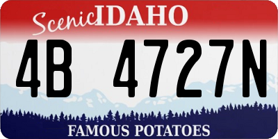 ID license plate 4B4727N