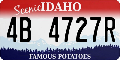 ID license plate 4B4727R