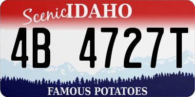 ID license plate 4B4727T