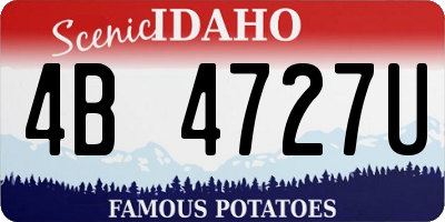 ID license plate 4B4727U