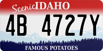ID license plate 4B4727Y