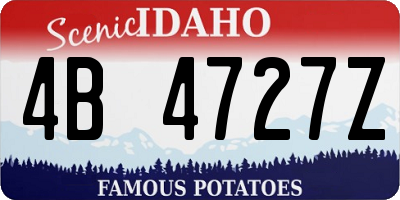 ID license plate 4B4727Z