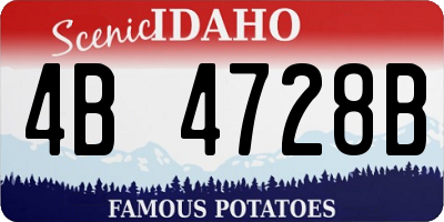 ID license plate 4B4728B