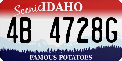 ID license plate 4B4728G