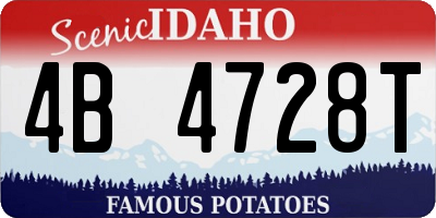ID license plate 4B4728T