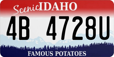 ID license plate 4B4728U