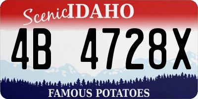 ID license plate 4B4728X