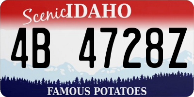 ID license plate 4B4728Z