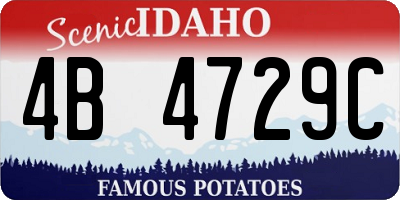 ID license plate 4B4729C