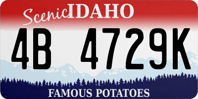 ID license plate 4B4729K