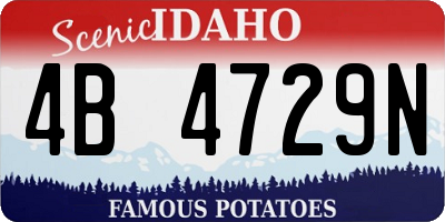 ID license plate 4B4729N