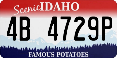 ID license plate 4B4729P