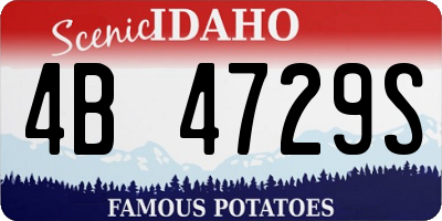 ID license plate 4B4729S
