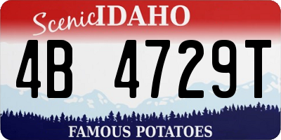 ID license plate 4B4729T
