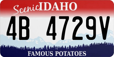 ID license plate 4B4729V