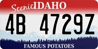 ID license plate 4B4729Z