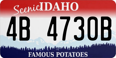 ID license plate 4B4730B