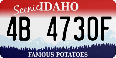ID license plate 4B4730F