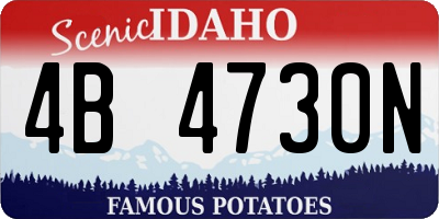 ID license plate 4B4730N