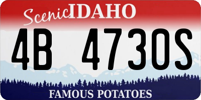ID license plate 4B4730S