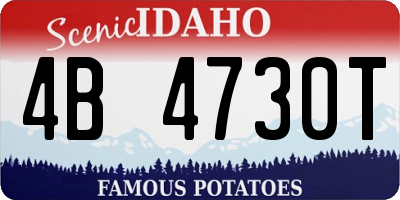 ID license plate 4B4730T