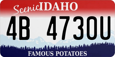 ID license plate 4B4730U
