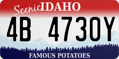 ID license plate 4B4730Y
