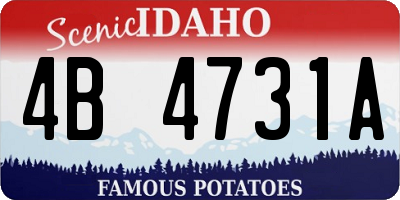 ID license plate 4B4731A