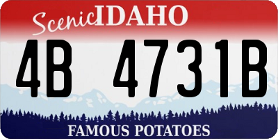 ID license plate 4B4731B
