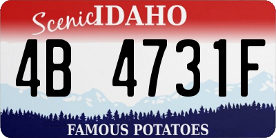 ID license plate 4B4731F