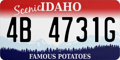 ID license plate 4B4731G