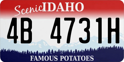 ID license plate 4B4731H