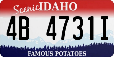 ID license plate 4B4731I