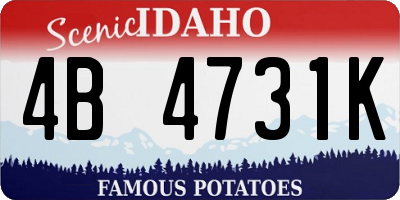 ID license plate 4B4731K