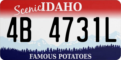 ID license plate 4B4731L